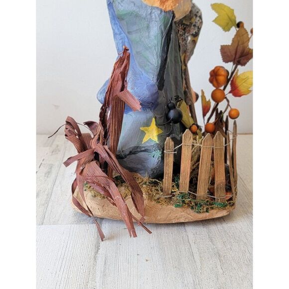 Vintage witch paper mache motion activated light up Halloween skeleton prop deco - Picture 16 of 16